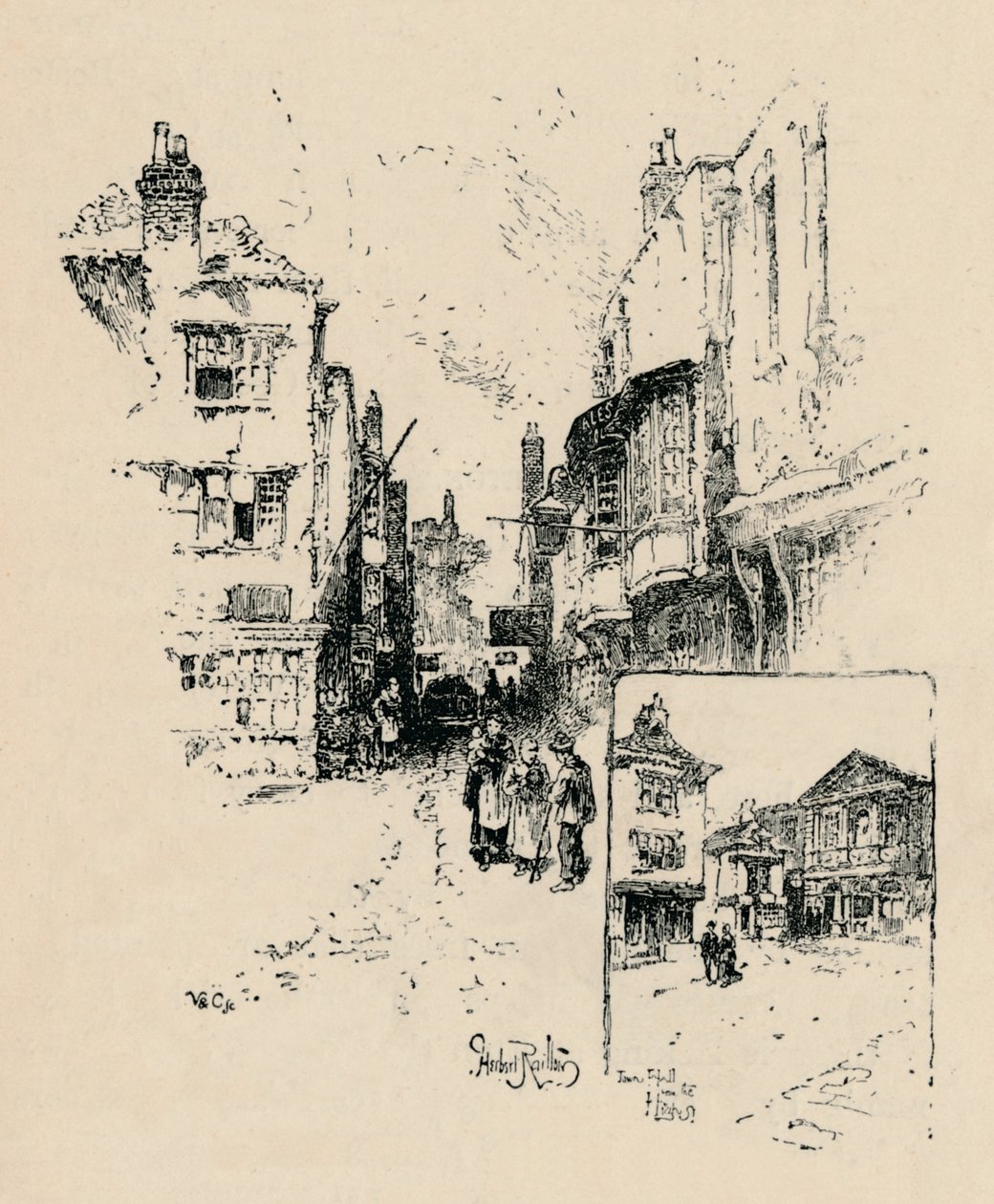 温莎市场街，1895年 作者 不明
