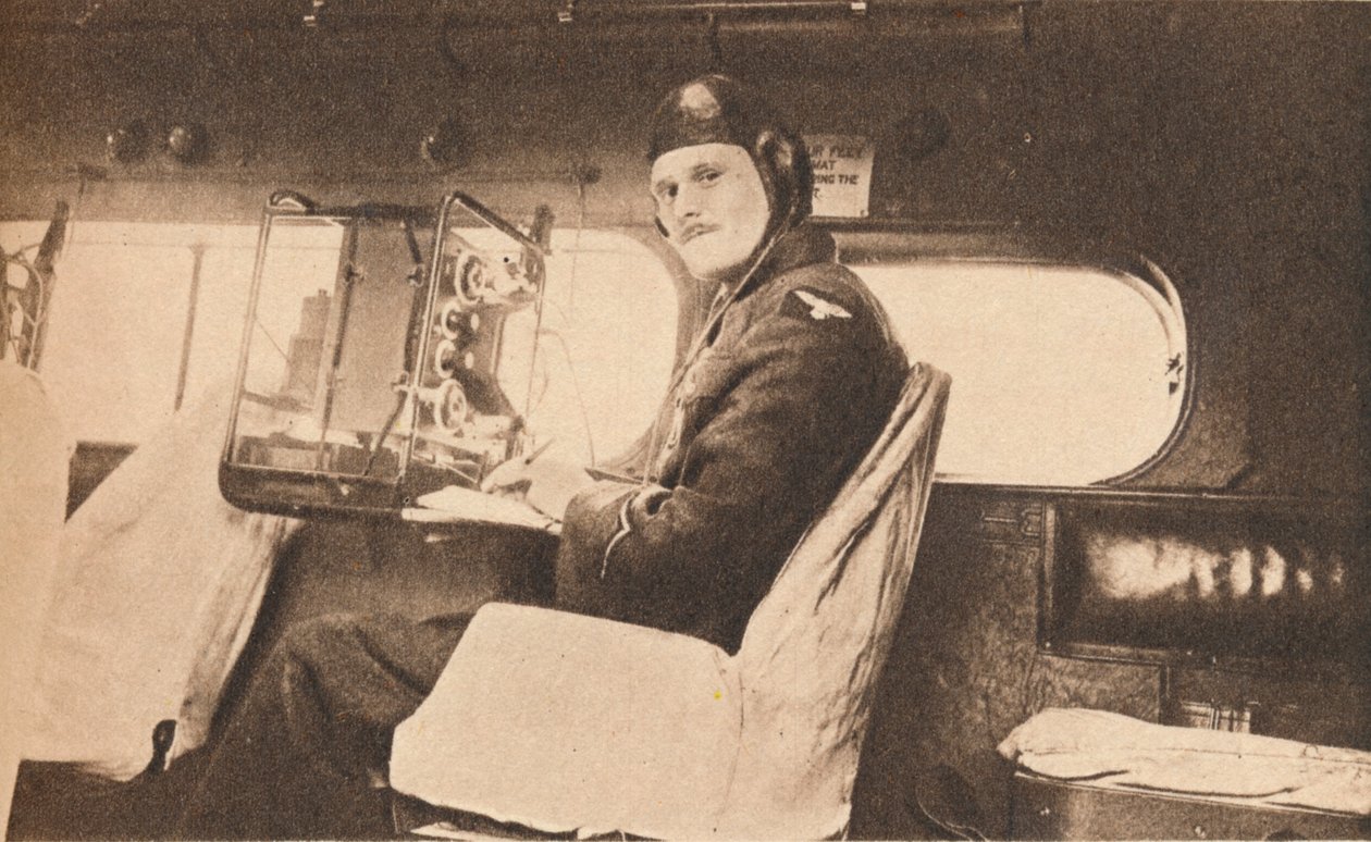操作便携式无线分站，1940年 作者 不明
