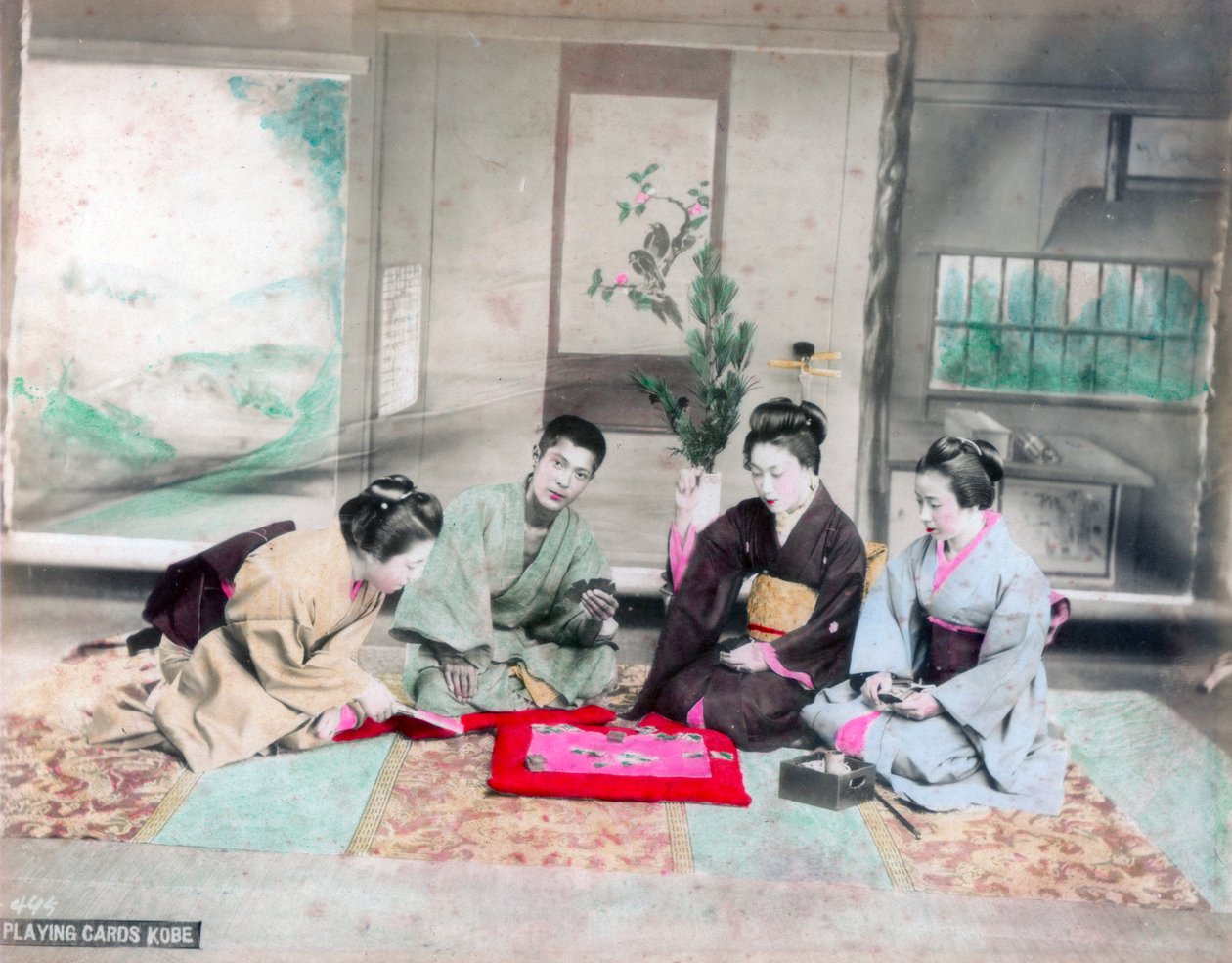 扑克牌，日本神户 作者 不明