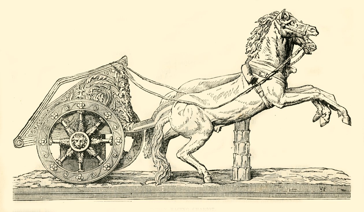 罗马赛车战车，1890年。 作者 不明