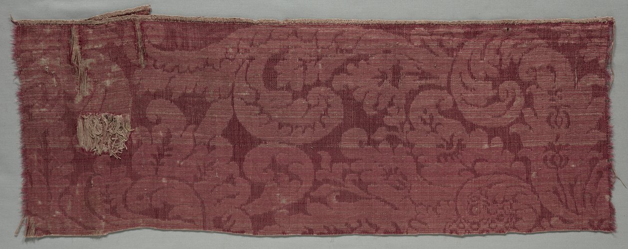 缎纺织，1600年代后期。 作者 不明