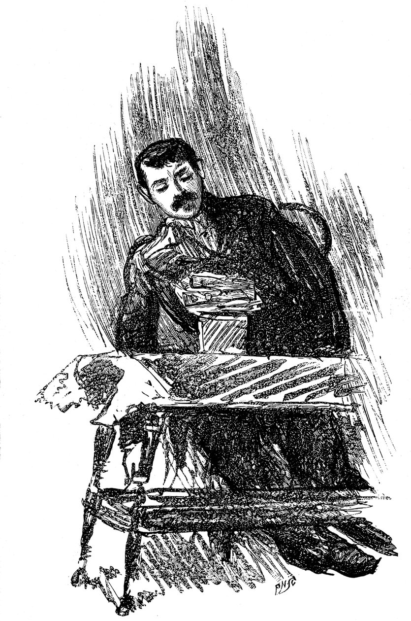 受试者进入催眠状态，1891年 作者 不明