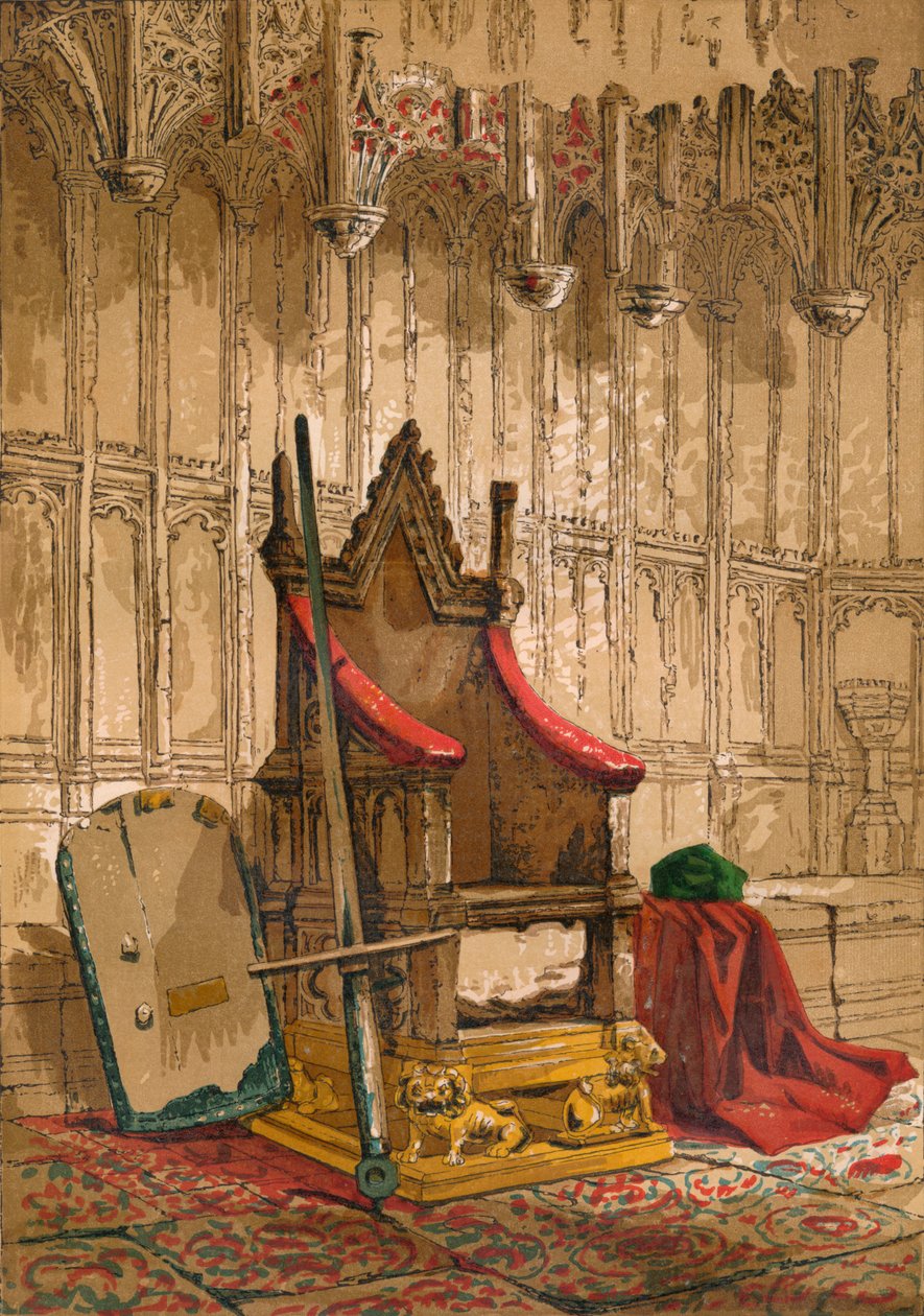 加冕礼椅，c1845，1864年 作者 不明