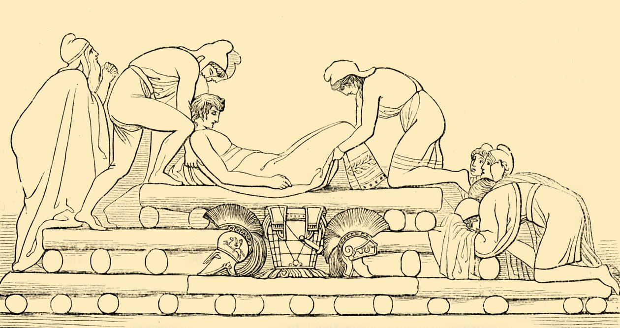 赫克托葬礼，1890年。 作者 不明
