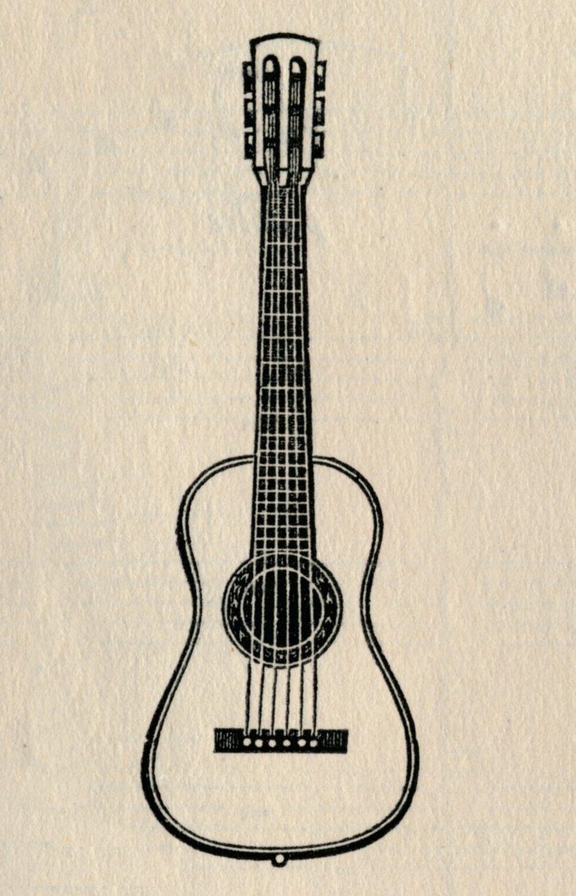 吉他，1895年。 作者 不明