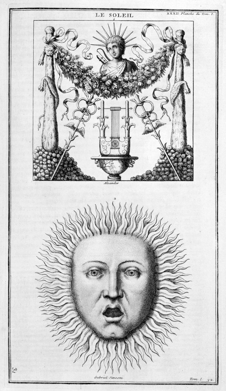 太阳，1757年 作者 不明