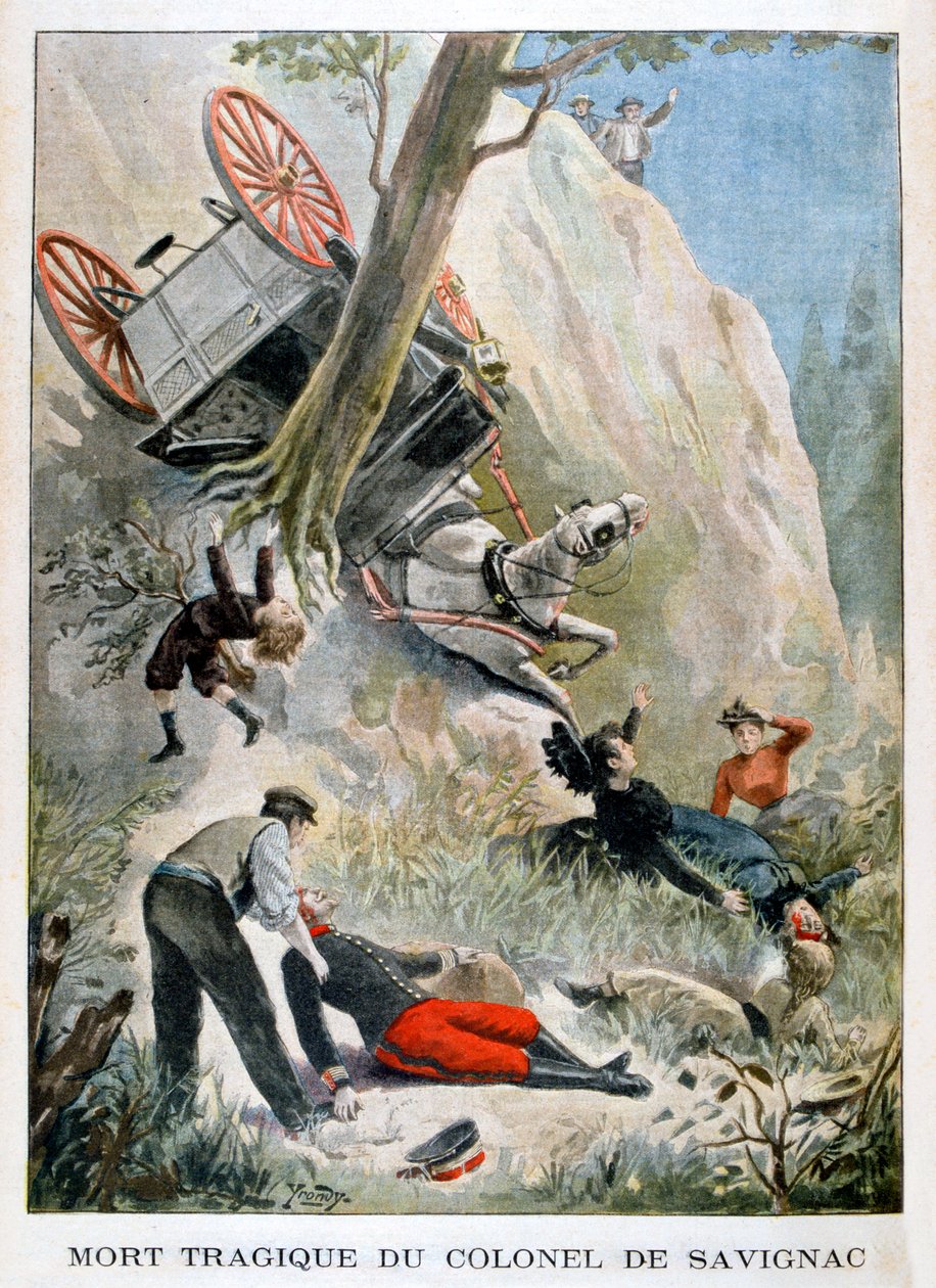 萨维尼亚克上校的悲剧性去世，1901年 作者 不明