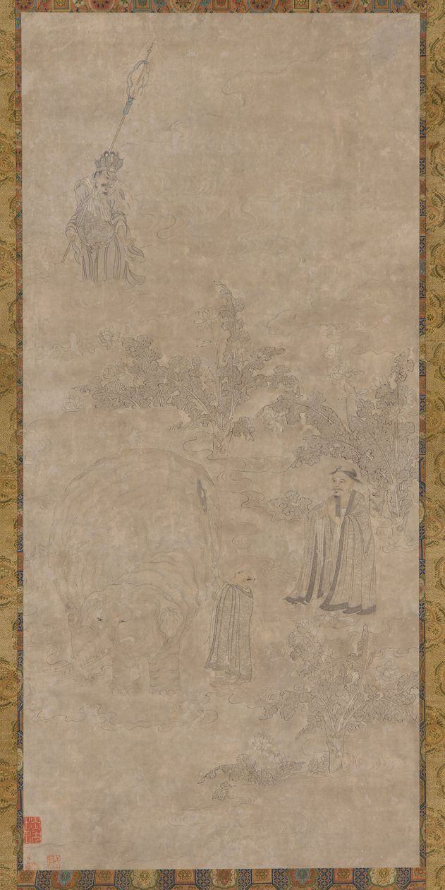 洗白象》，明朝，16-17世纪。 作者 不明