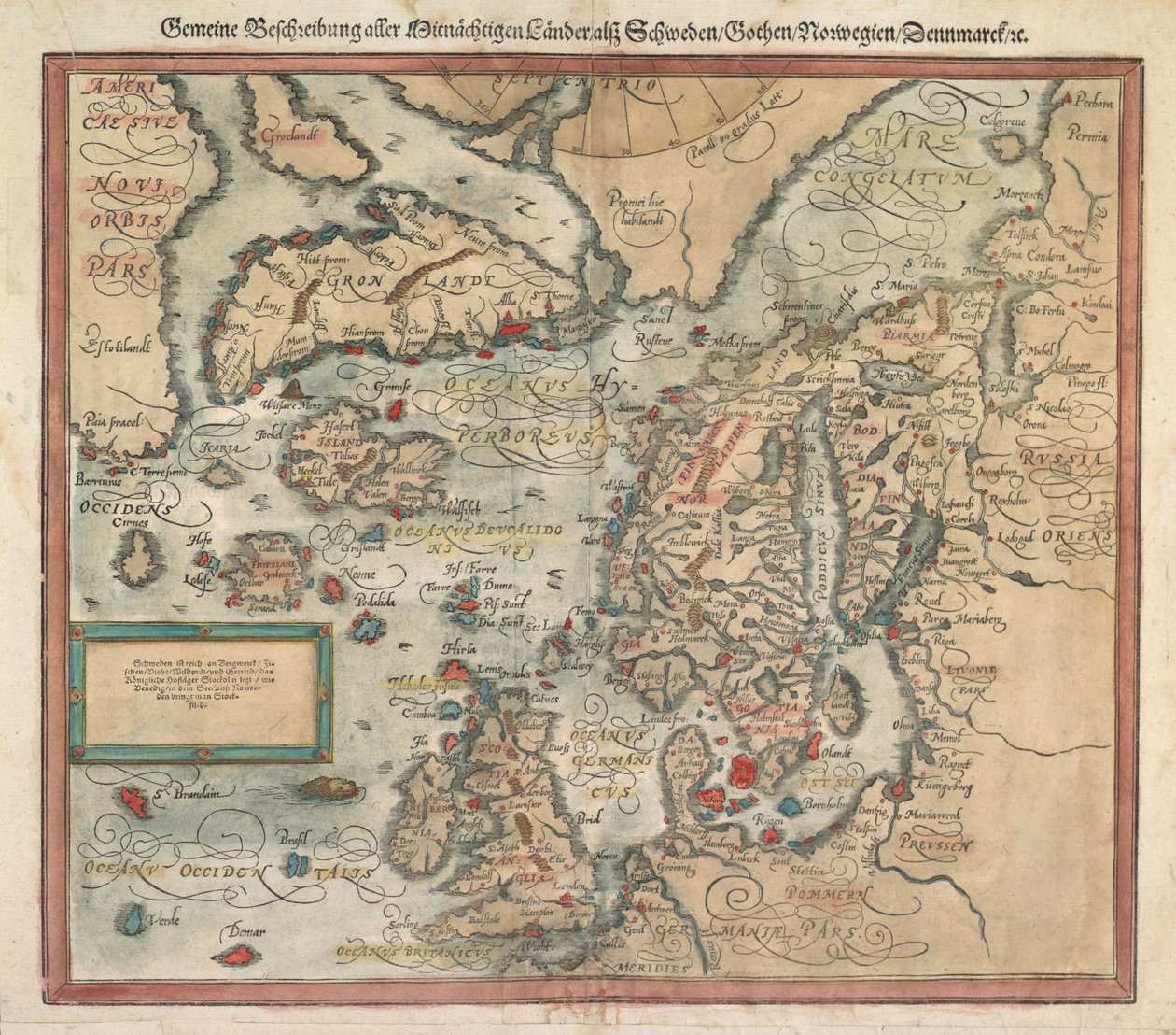 1588年左右的冰岛地图 作者 不明