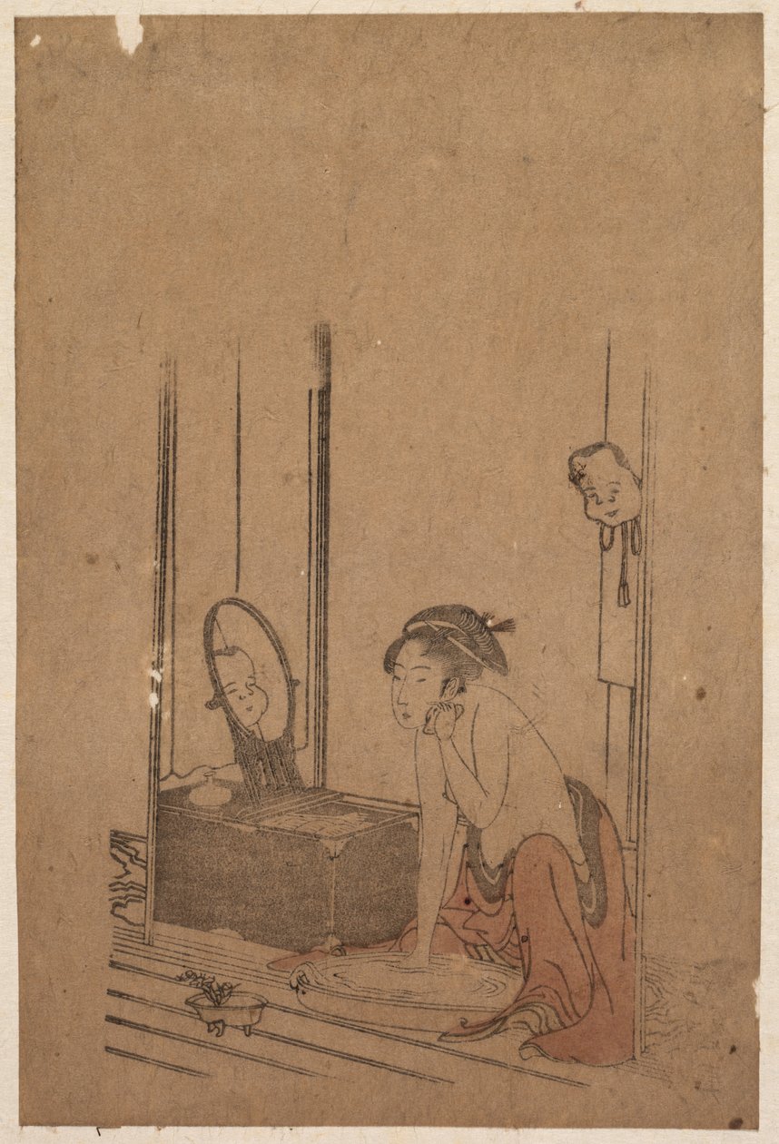 女子沐浴 作者 未知艺术家