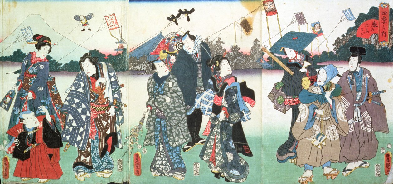 新年的节日， 作者 歌川国贞