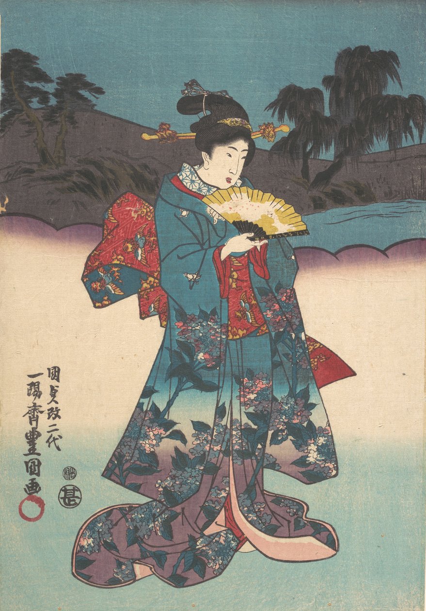 打印。 作者 歌川国贞