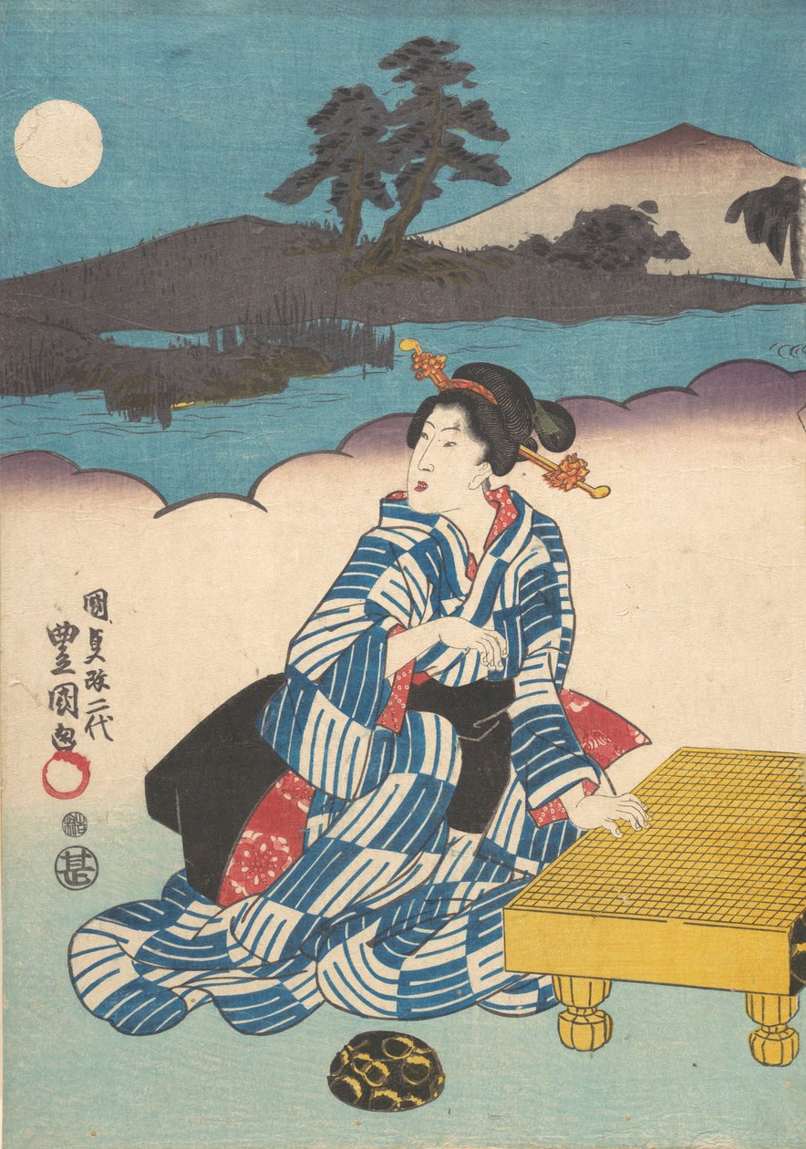 打印。 作者 歌川国贞