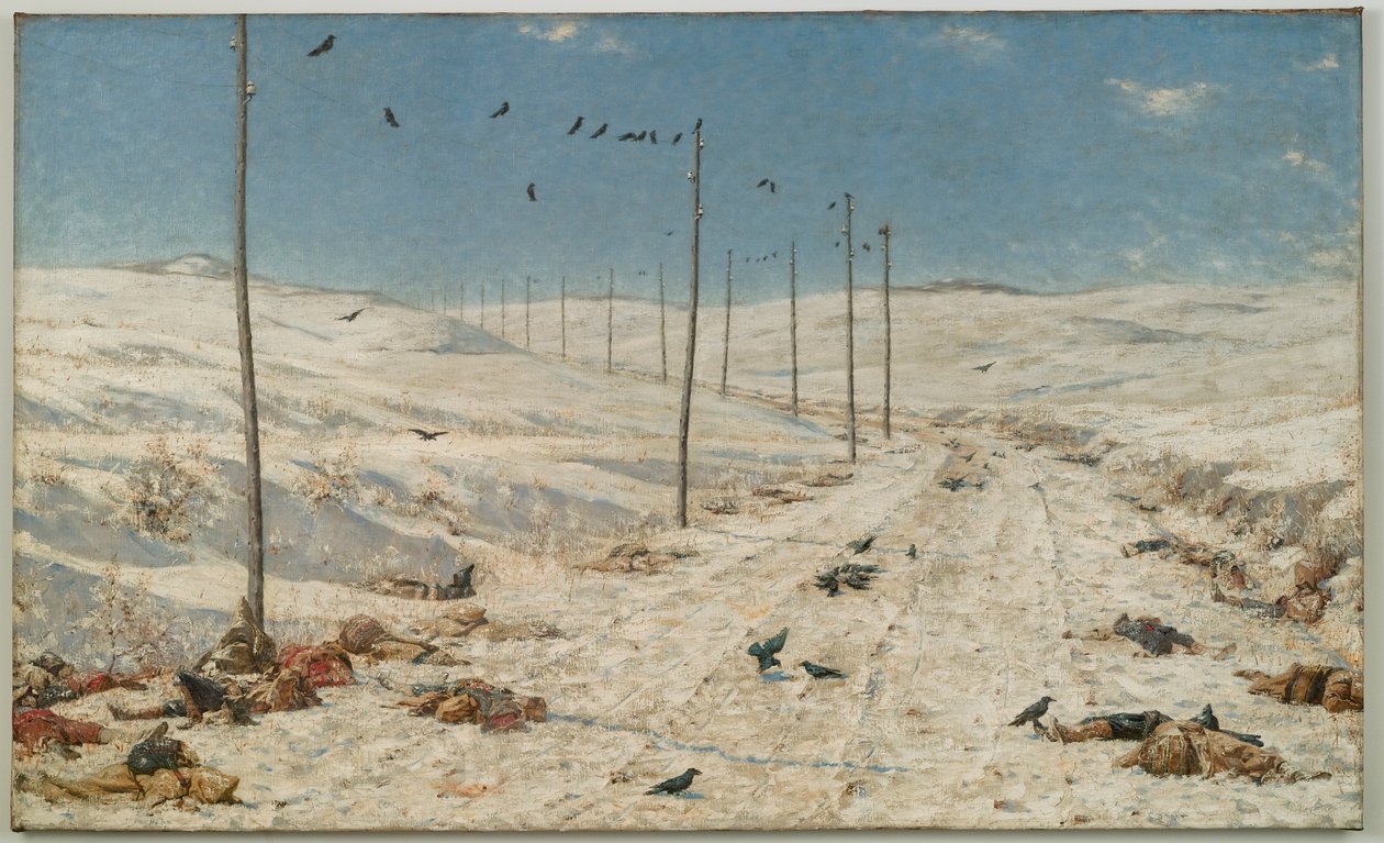 战争囚犯之路，c.1878-79 作者 瓦西里·瓦西里耶维奇（Vasili Vasilievich Vereshchagin）
