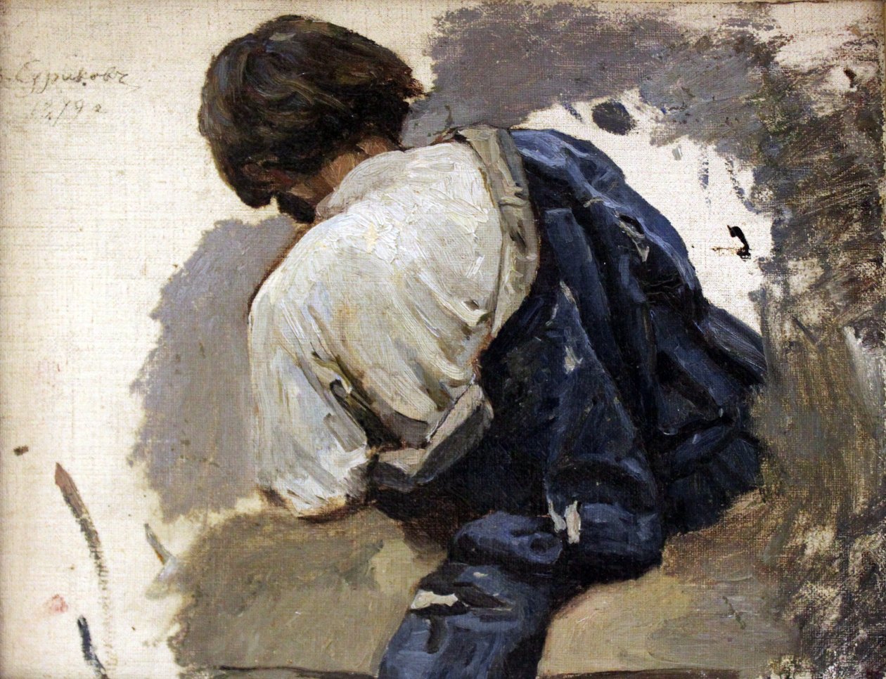 穿着蓝色长袍的斯特里尔茨 作者 瓦西里·苏里科夫（Vasily Surikov）