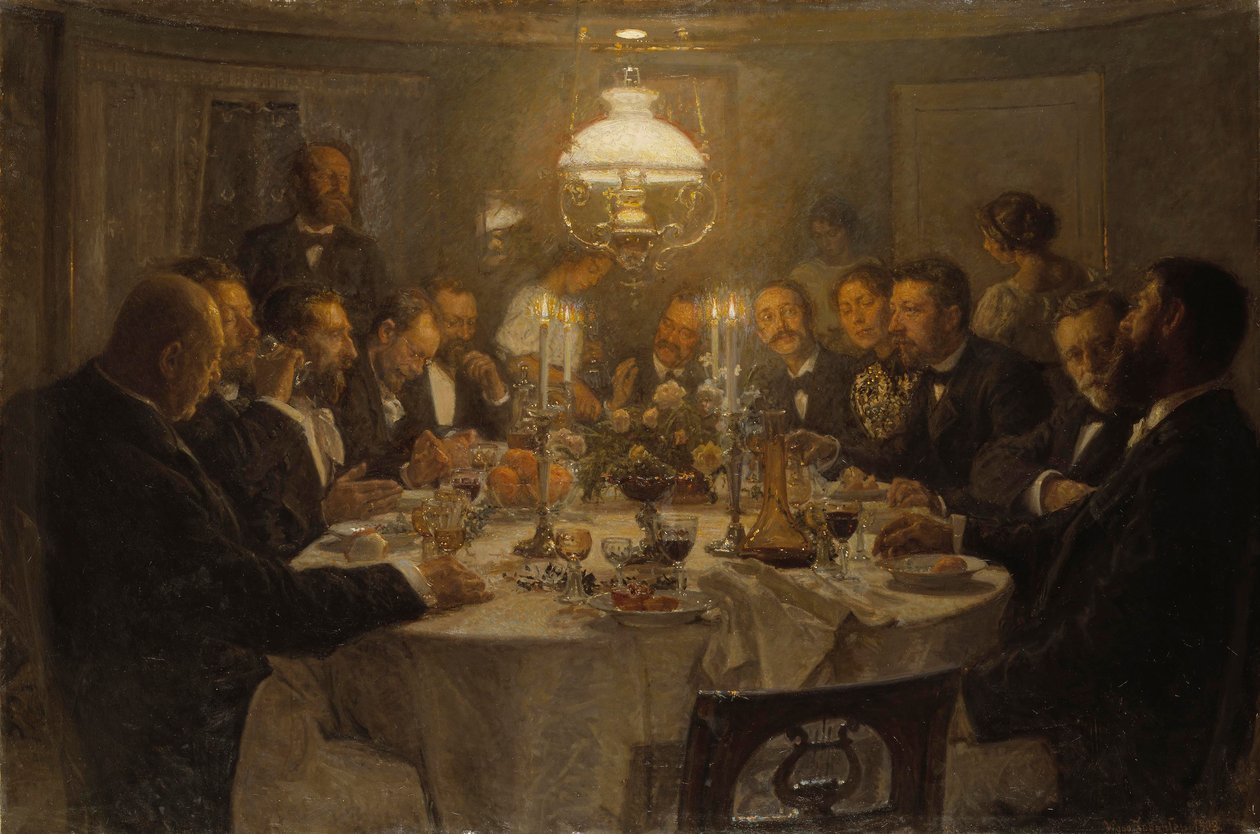 艺术家聚会，1903年 作者 维果·约翰森