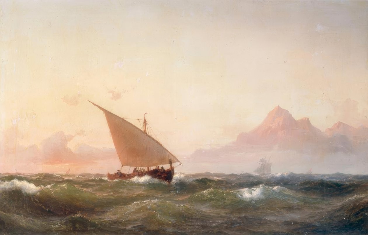 北非海岸外 作者 维尔赫姆·梅尔比（Vilhelm Melbye）