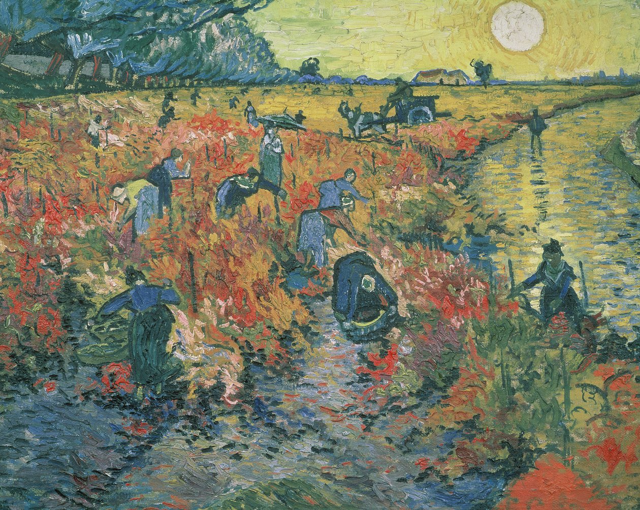 阿尔勒的红葡萄园，1888年 作者 文森特·梵高