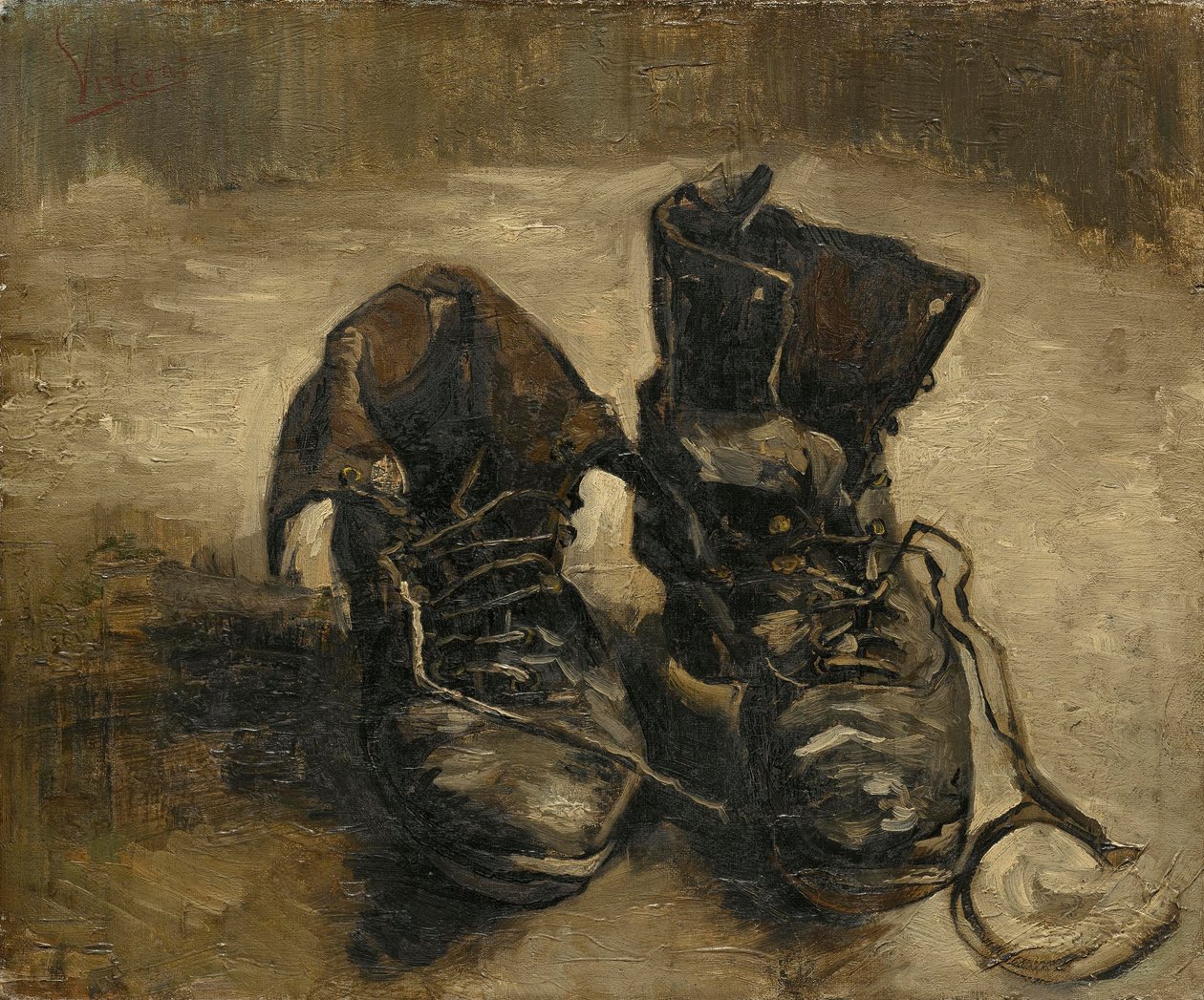 鞋子，1886年 作者 文森特·梵高