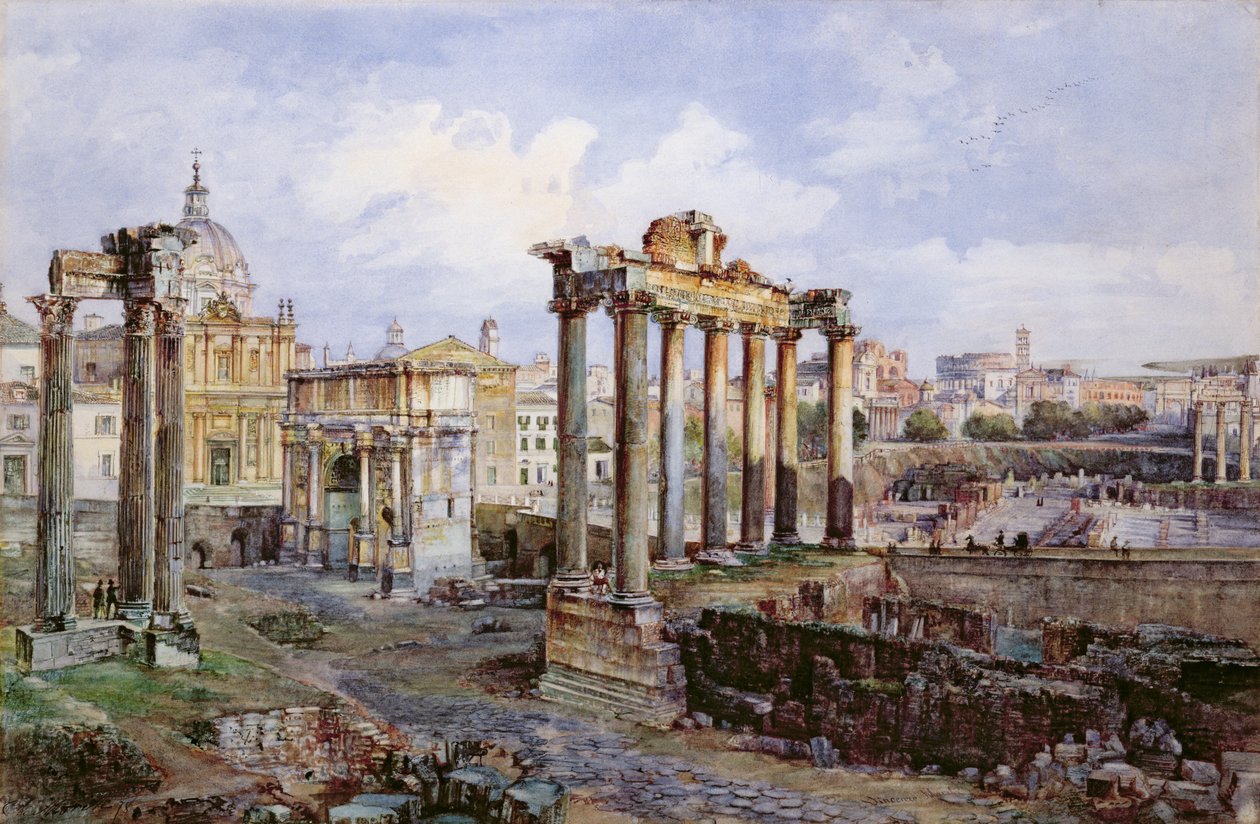 论坛，罗马，1878年 作者 文森佐·马尔基（Vincenzo Marchi）