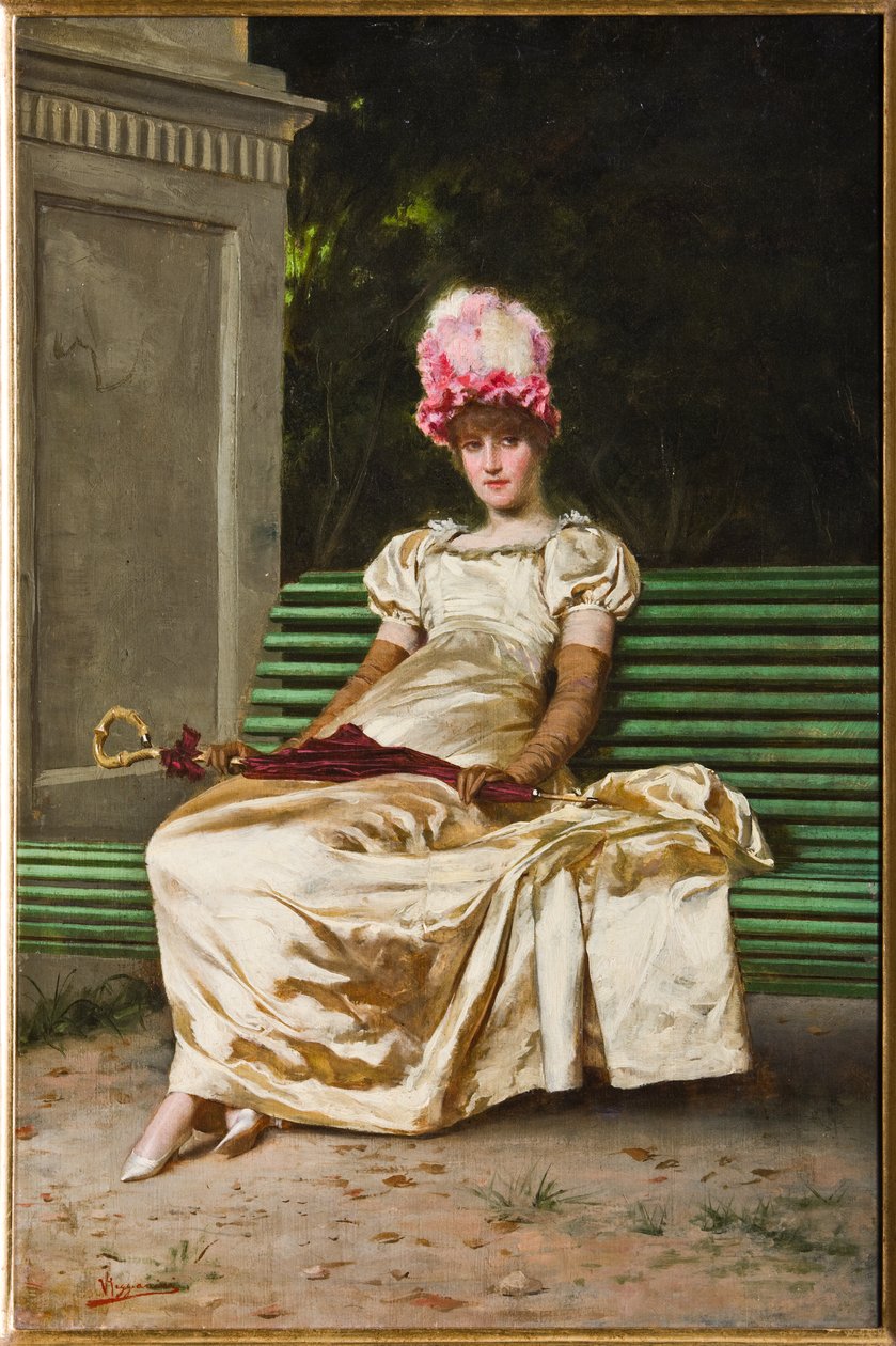 等待（布面油画） 作者 维托里奥·雷吉亚尼（Vittorio Reggianini）