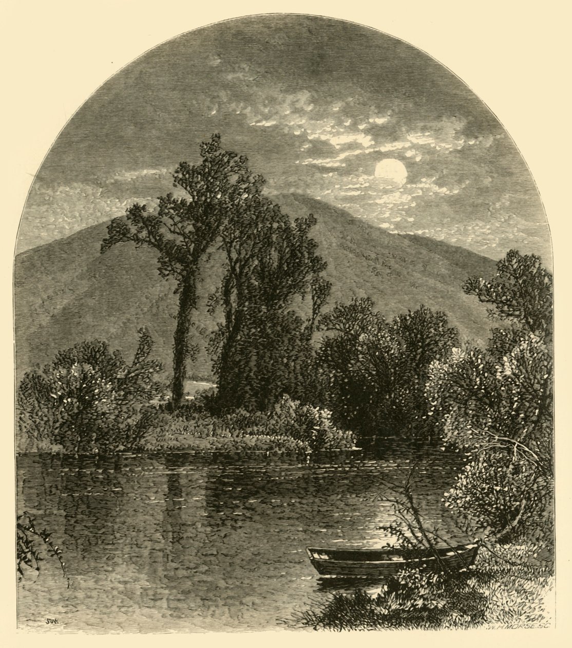 Hoosac河，北亚当斯"，1874年。   作者 WH莫尔斯
