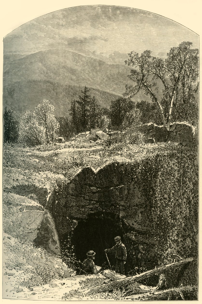 自然桥，北亚当斯"，1874年。 作者 WH莫尔斯