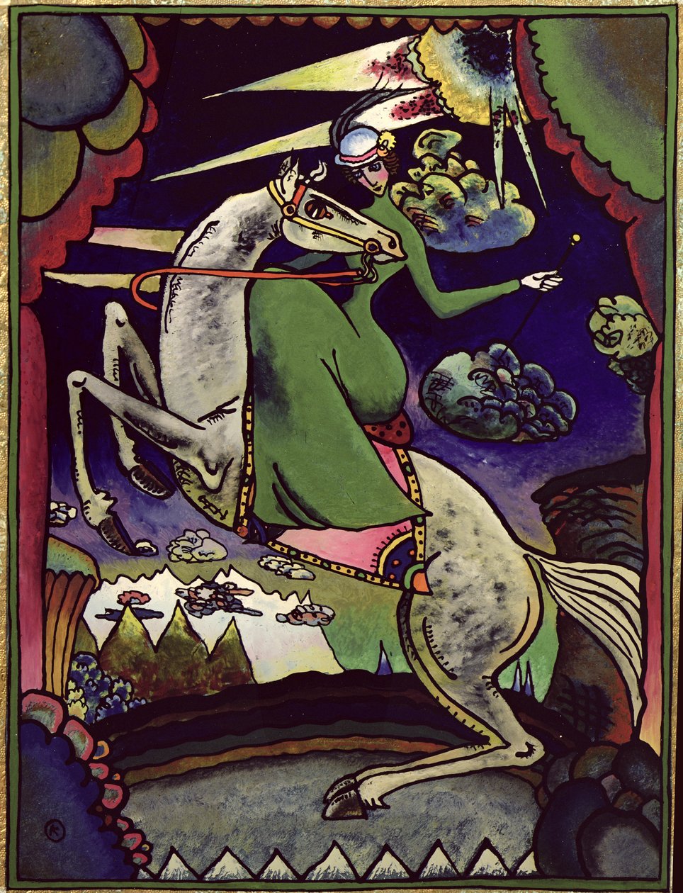 亚马逊山脉，1918年 作者 瓦西里·康定斯基
