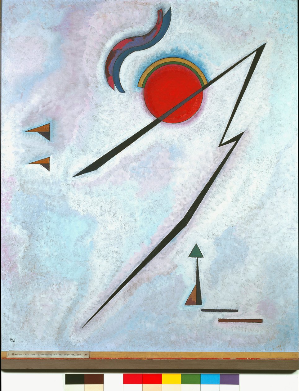 Vassily Kandinsky（或Wassily Kandinski或Kandinskij，1866-1944）的角线画1930年罗马国家现代艺术画廊 作者 瓦西里·康定斯基