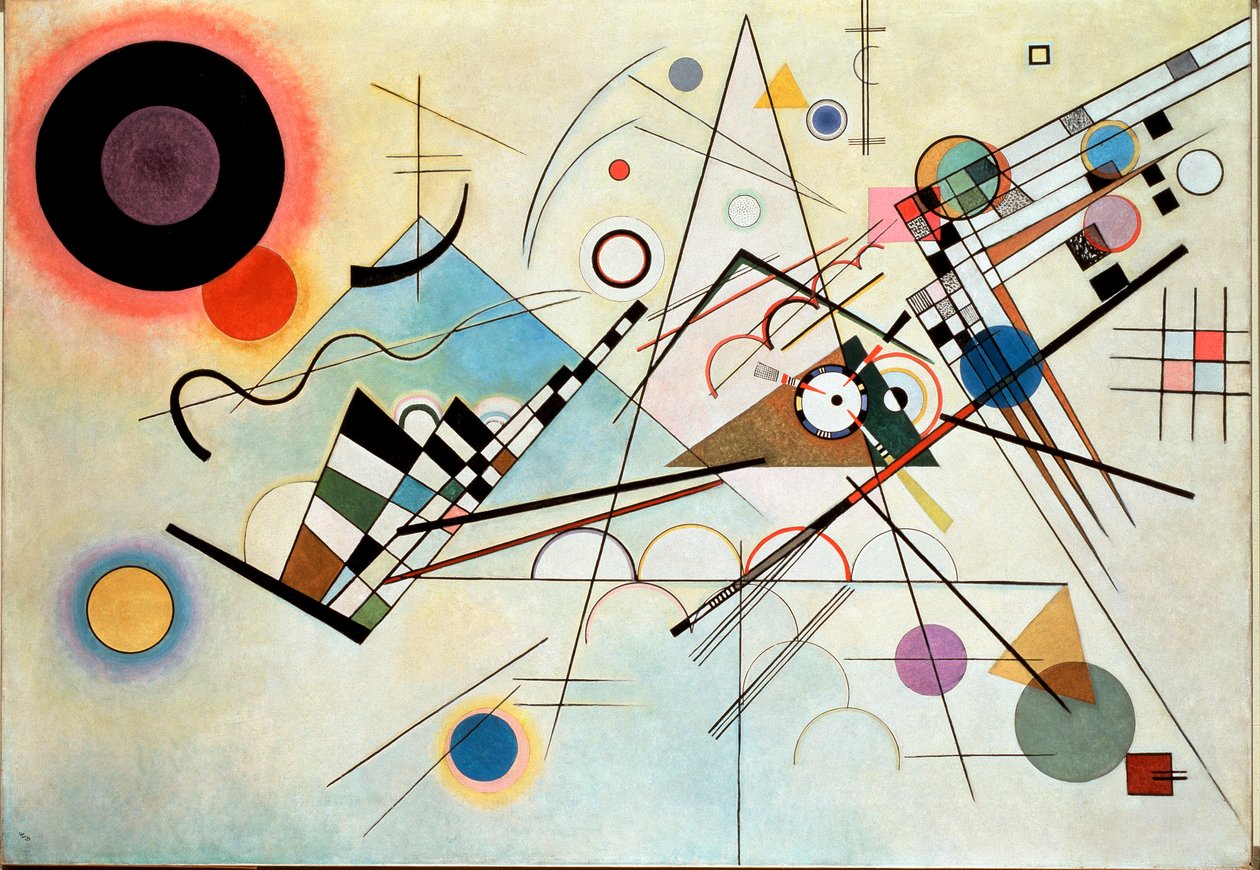 作品VIII由Vassily Kandinsky（或Wassily Kandinski或Kandinskij，1866-1944）绘画。 1915年太阳报201x140厘米纽约，古根海姆博物馆 作者 瓦西里·康定斯基