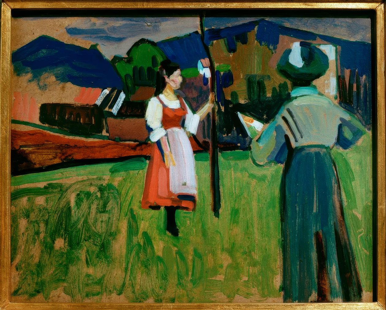 Murnau  - GabrieleMünter绘画 作者 瓦西里·康定斯基