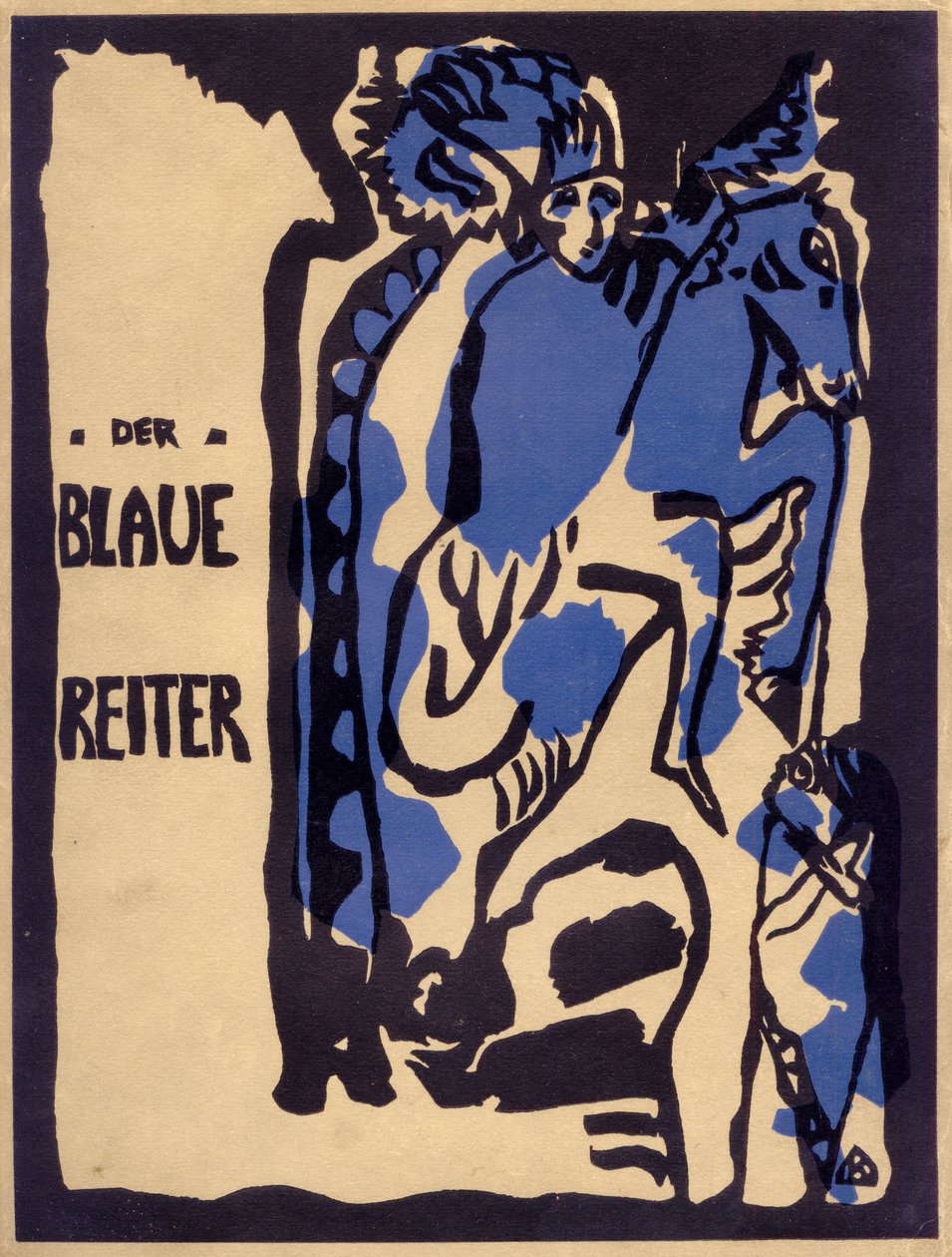 蓝骑士，1912年 作者 瓦西里·康定斯基
