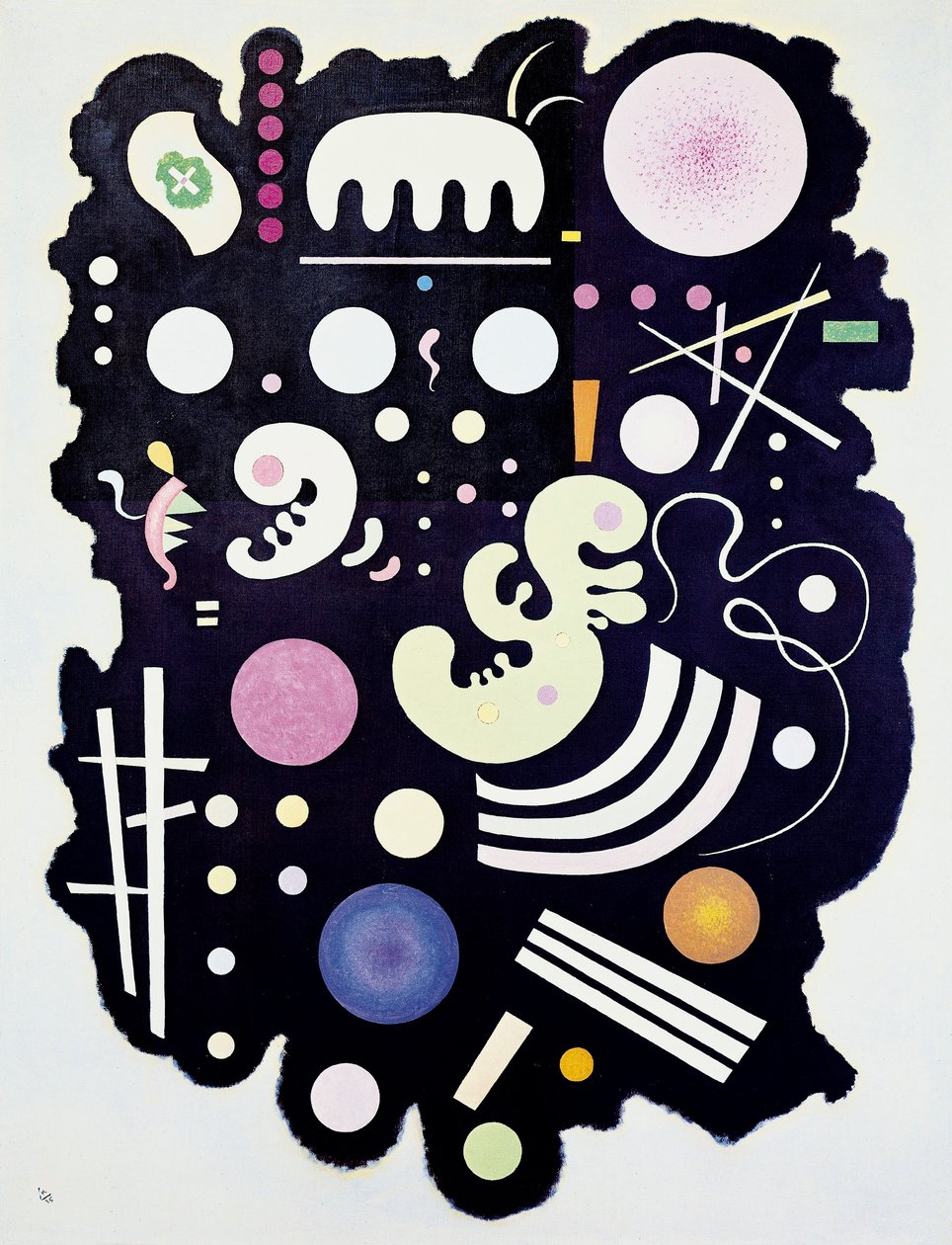"Variegated Black" painting by Kandinsky 作者 瓦西里·康定斯基