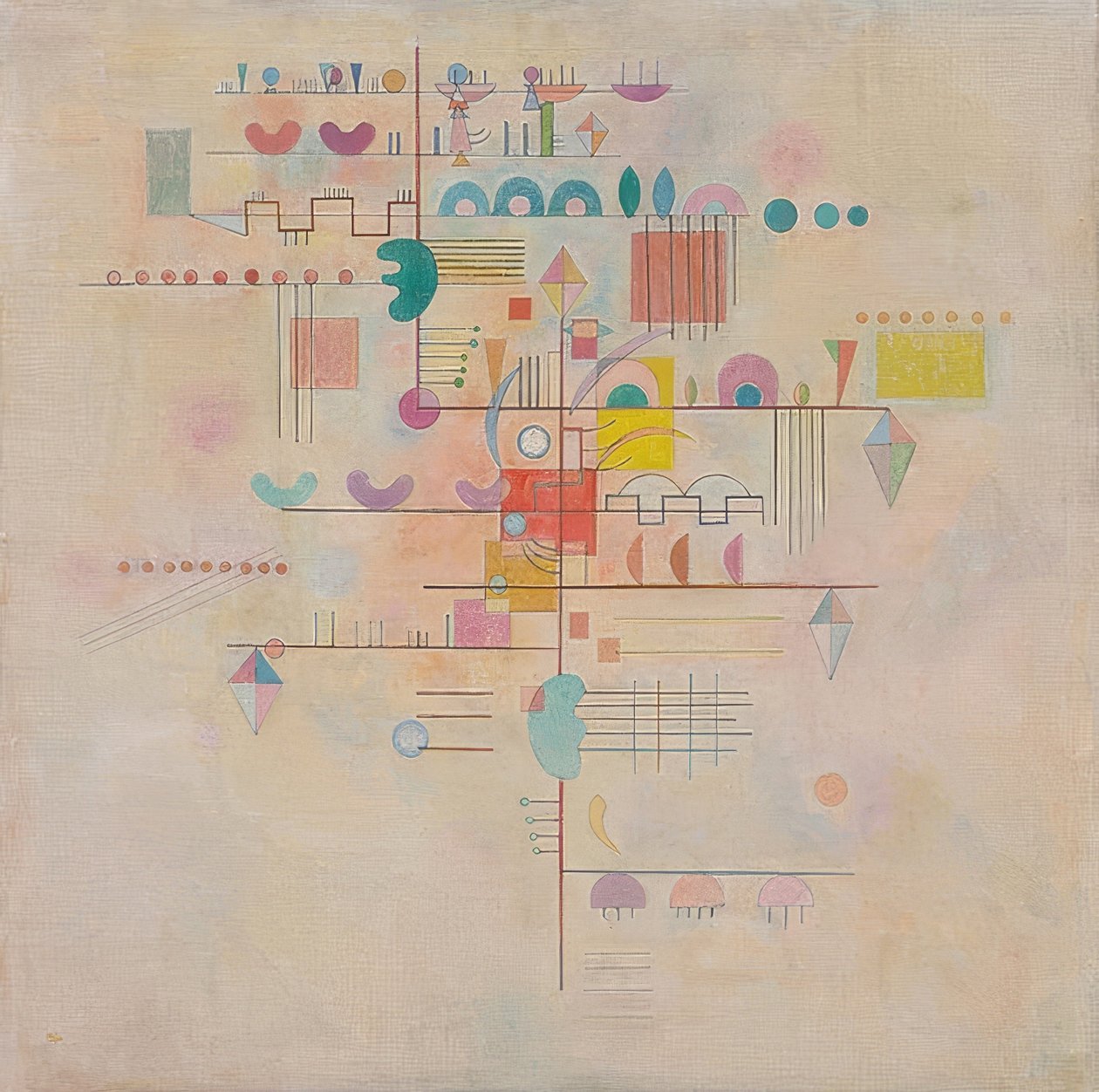 Zarter Aufstieg（优美的攀登）。 1934年 作者 瓦西里·康定斯基