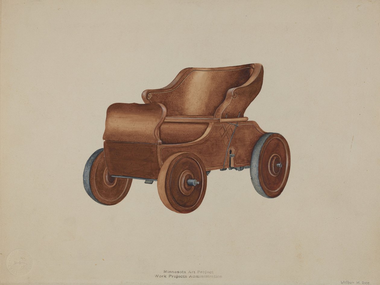 玩具汽车，约1938年。 作者 威尔伯·赖斯