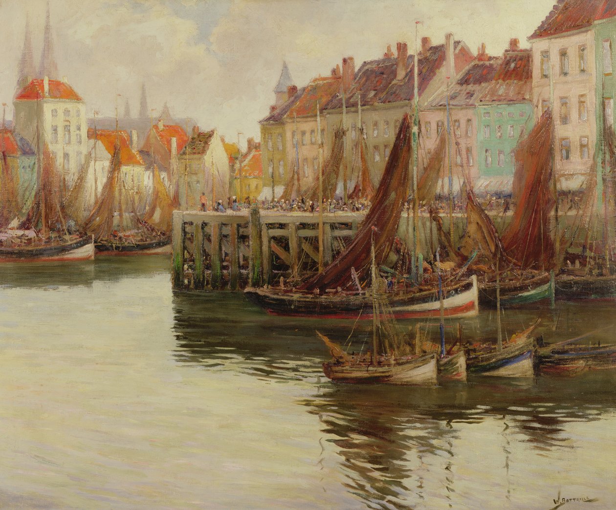 奥斯坦德港 作者 威廉·巴塔耶（Willem Bataille）