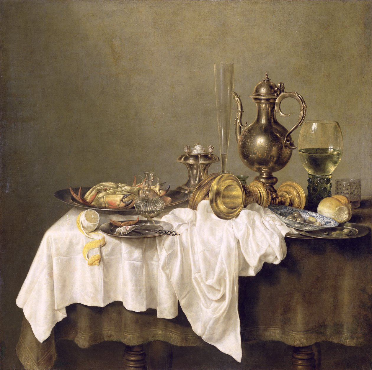 1648年的螃蟹早餐 作者 威廉·克拉斯（Willem Claesz）。赫达