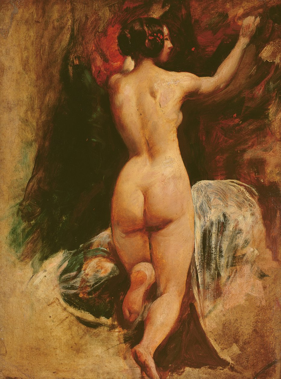 从后面看的女性裸体，c.1835-40 作者 威廉·埃蒂