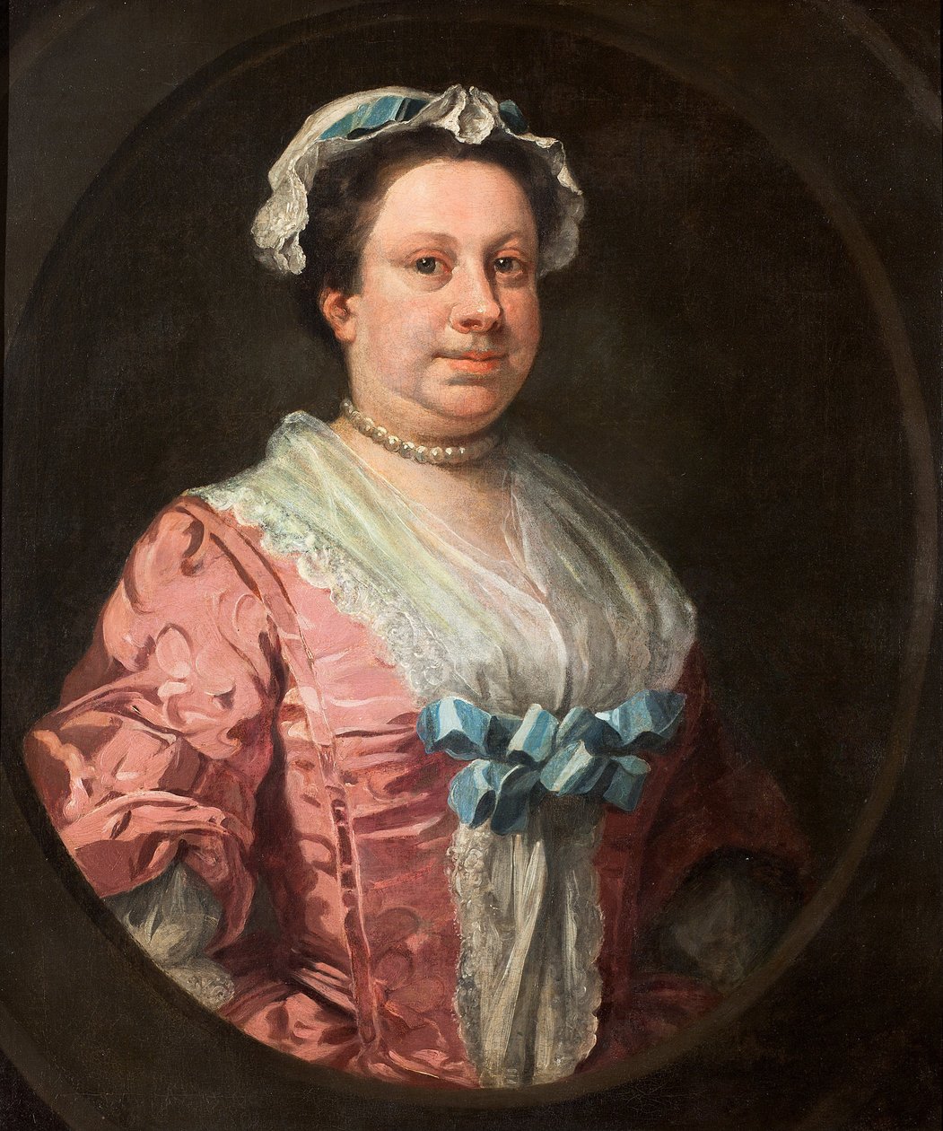 艺术家姐妹，Anne Hogarth（1701-1771）或Rose Taffeta女士的肖像 作者 威廉·霍加斯