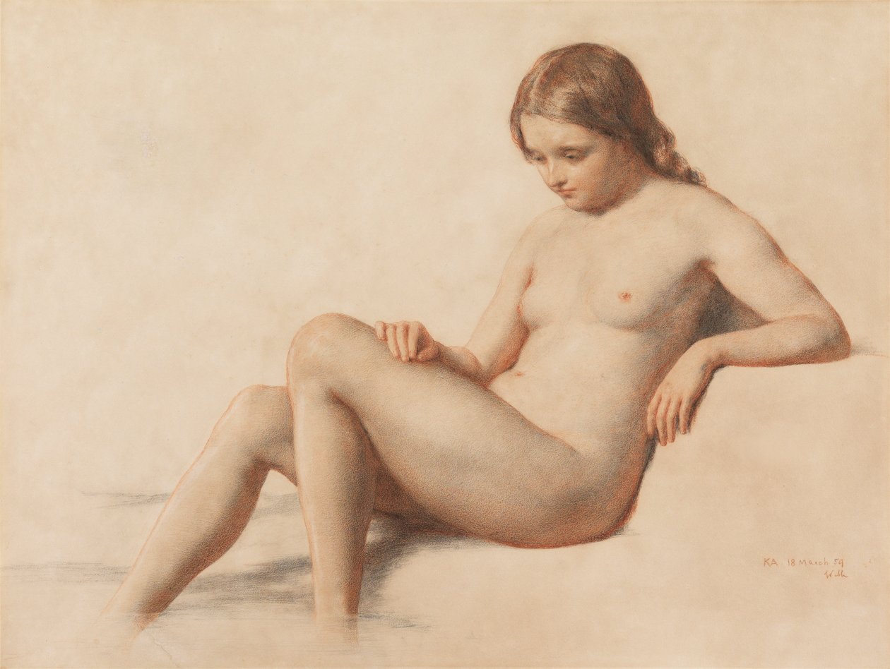 研究裸体，1859年 作者 威廉·穆雷迪（William Mulready）