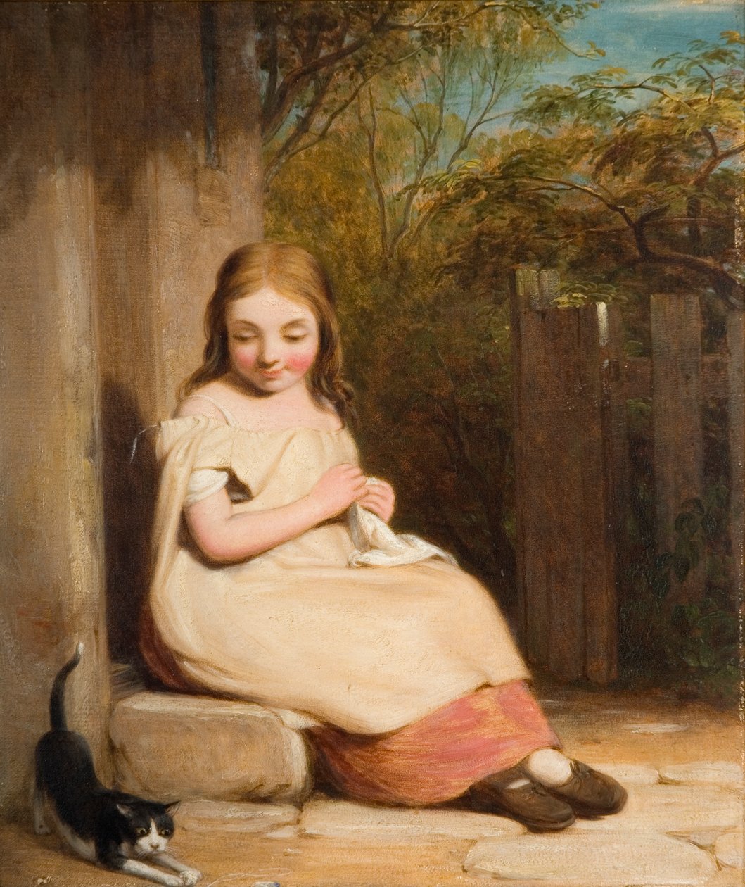 小猫的年轻女孩， 作者 威廉·穆雷迪（William Mulready）