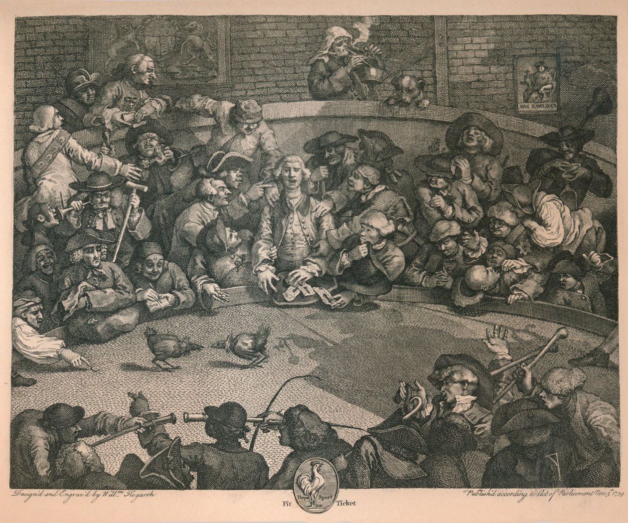驾驶舱，1759年。 作者 威廉·霍加斯