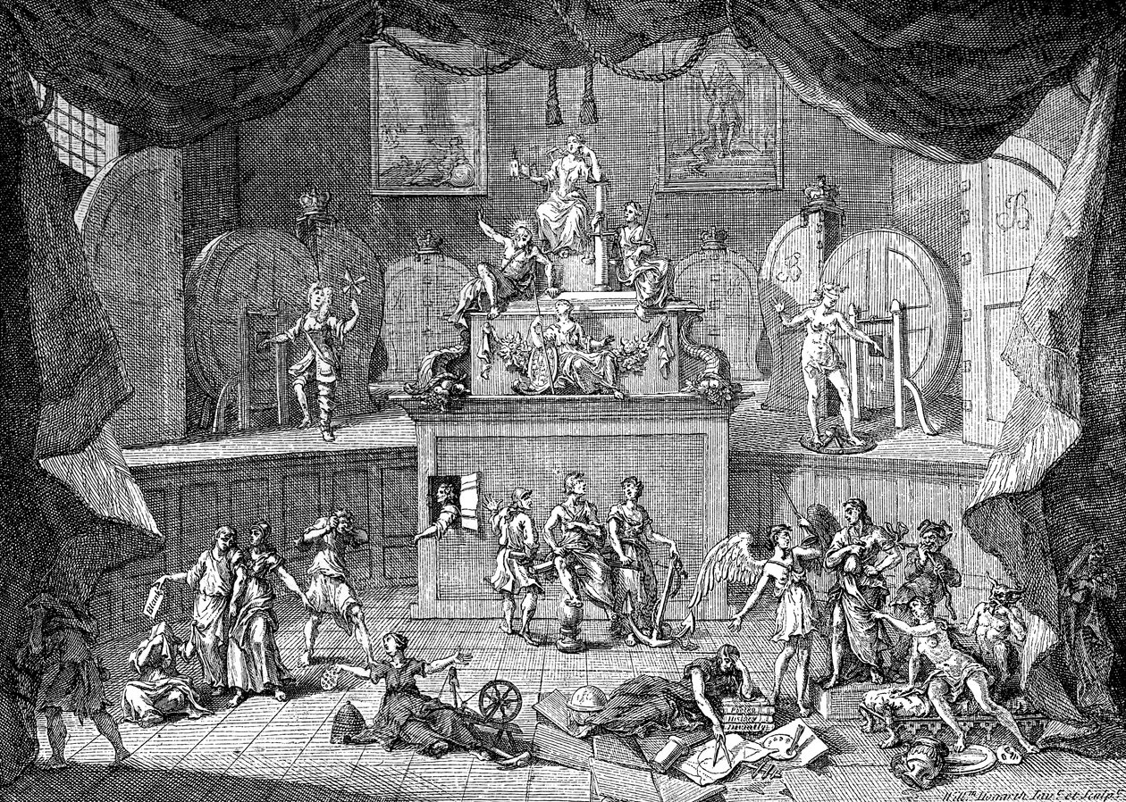 彩票，1721年。 作者 威廉·霍加斯