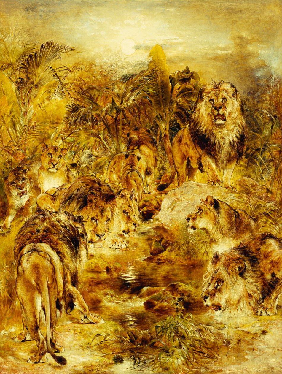 饮酒场所，1878年 作者 威廉·哈金斯