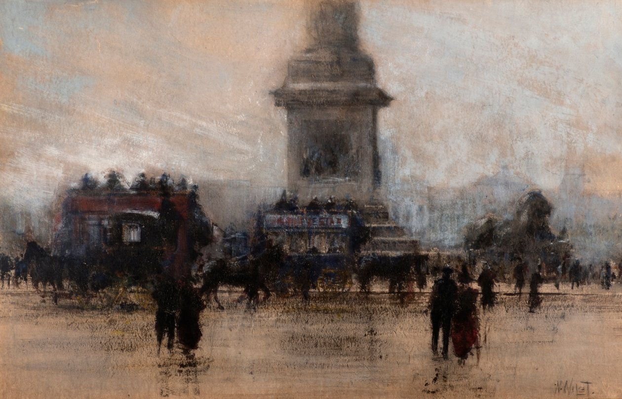 特拉法加广场（水彩画） 作者 威廉·沃尔科特