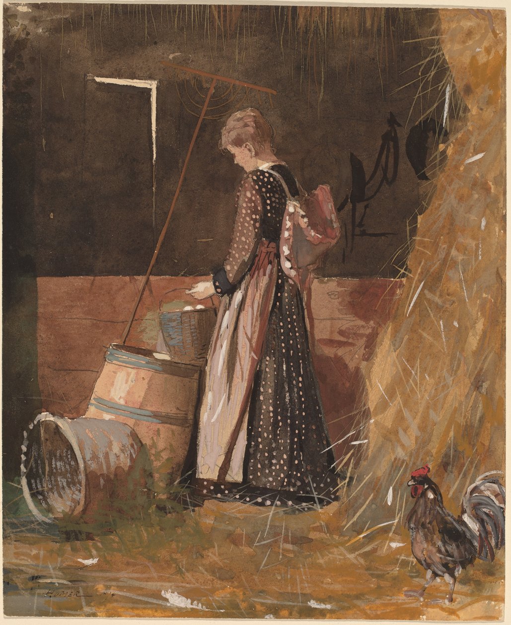 新鲜鸡蛋，1874（wc） 作者 温斯洛·荷马