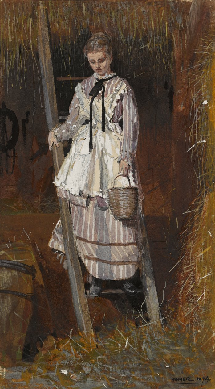 寻找鸡蛋，1874年 作者 温斯洛·荷马