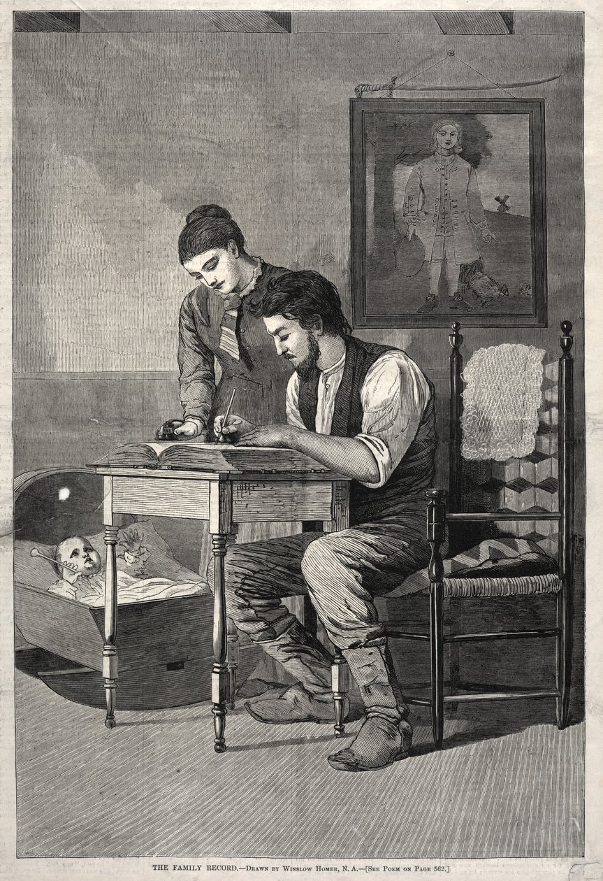 家庭纪录，1875年。 作者 温斯洛·荷马