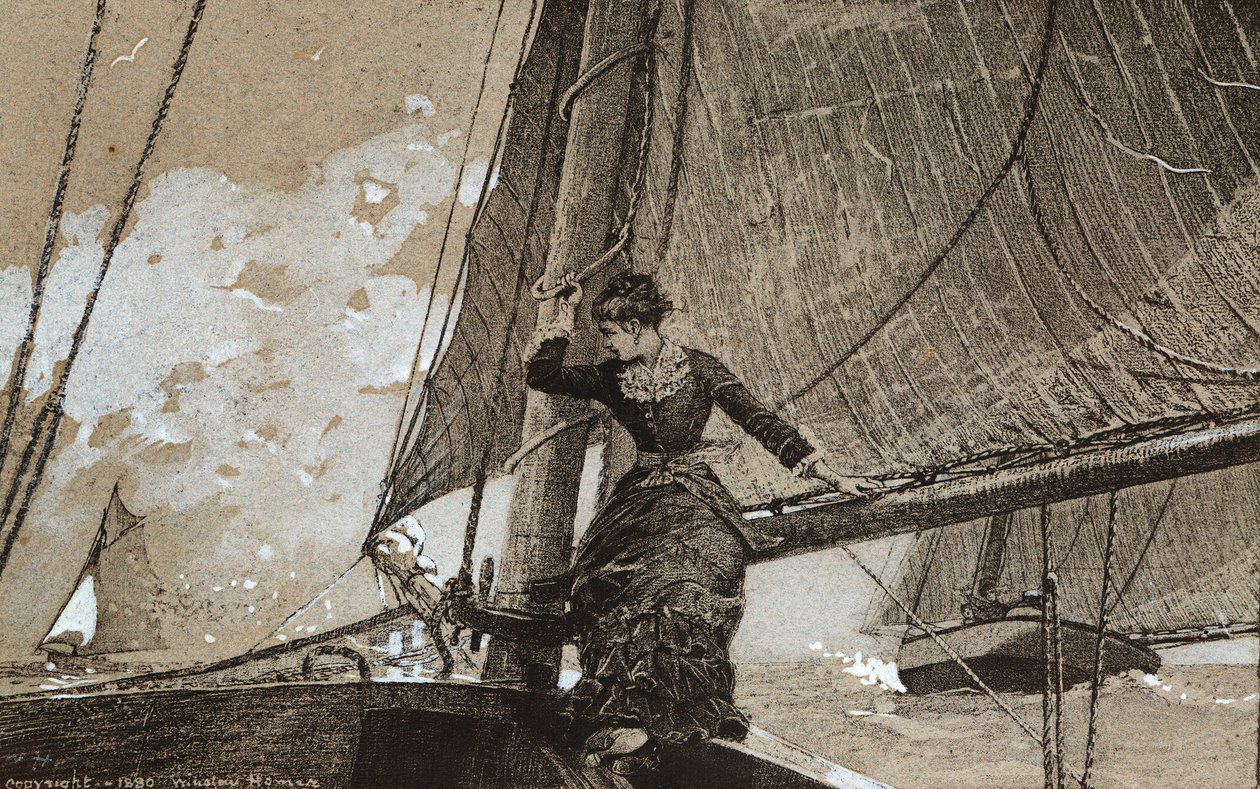 游艇女孩，1880年 作者 温斯洛·荷马