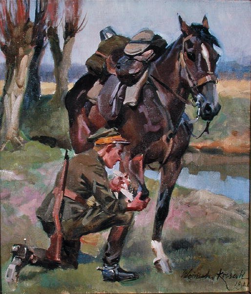 伤口的包扎 作者 Wojciech Kossak